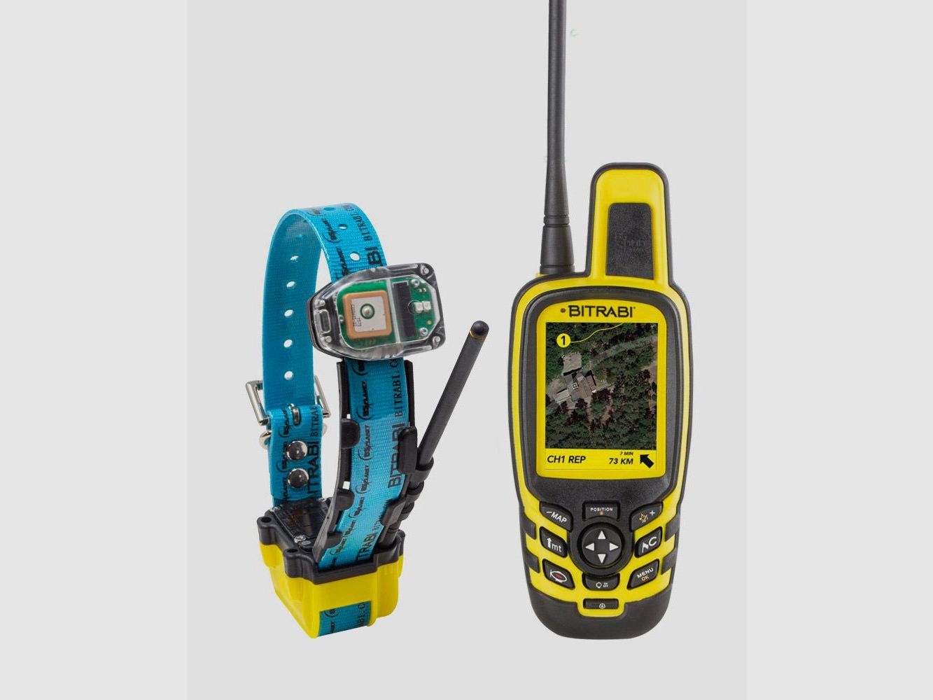 Kit MITO 5300 collare satellitare GPS e GSM per cani da caccia + BS PLANET 3000 OPENMAP UNICO localizzatore satellitare