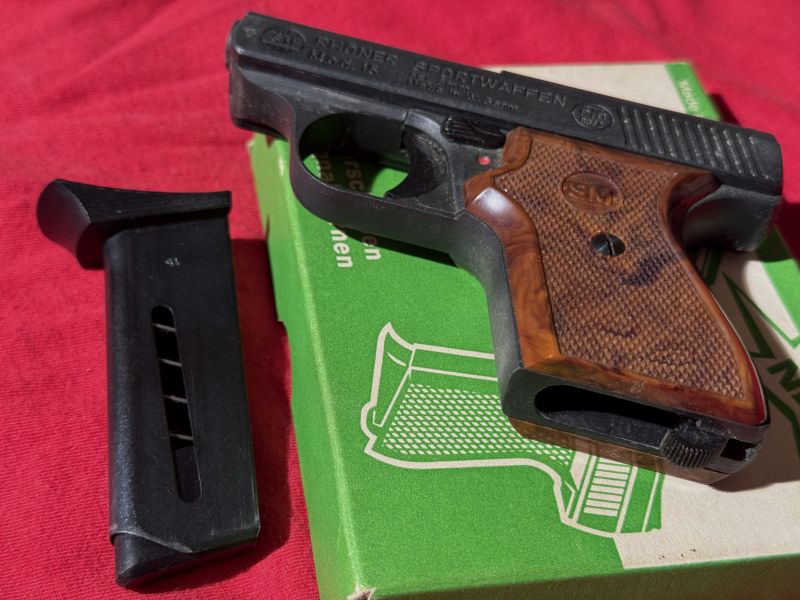 RHÖNER SM Mod.15 8mm (8mm PTB 83/2 ) con fondina in vera pelle