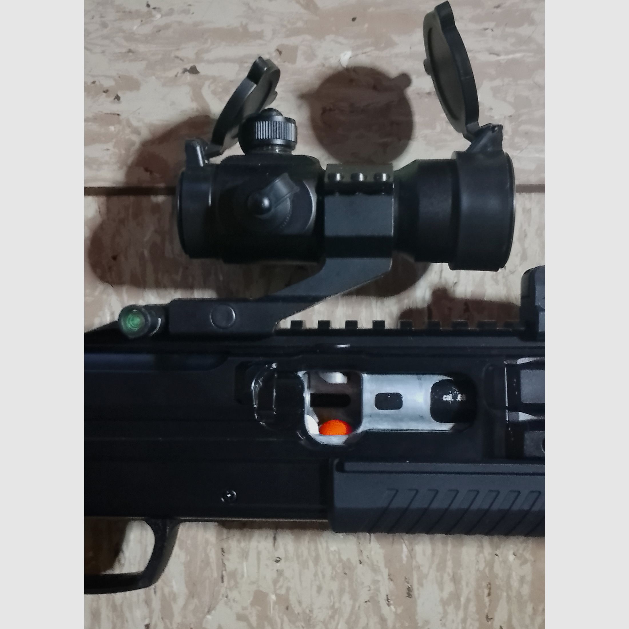 T4E RAM Shotgun Hdx68 Set Pumpgun cal .68 Zielfernrohr Tragegurt Paintballs Kit neuwertig