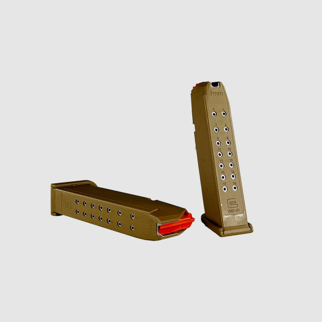GLOCK Magazine Coyote Brown 9mm, Standard Gen5 - 17rd