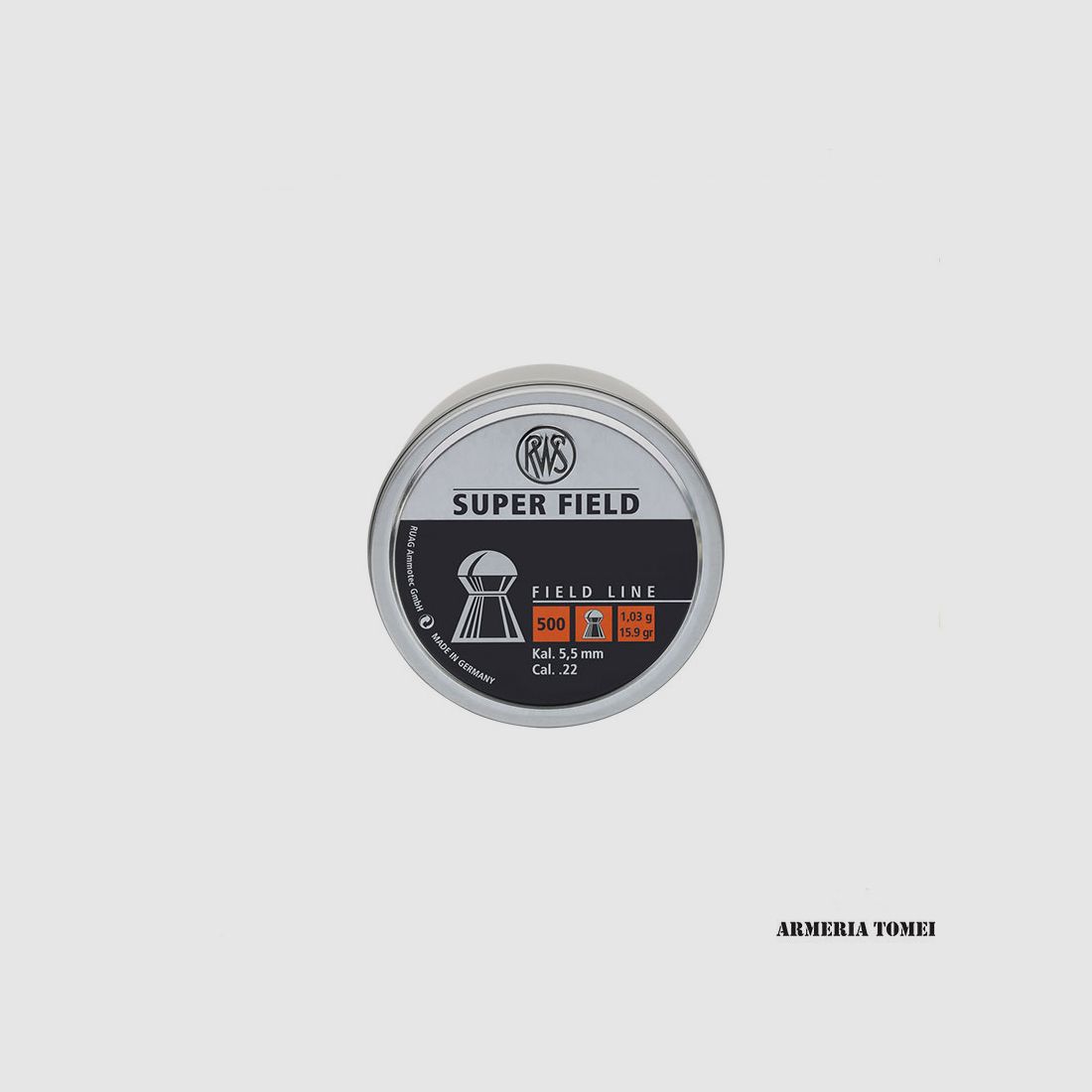 RWS – SUPER FIELD – FIELD LINE CAL 5.5 MM / .22 – 1.03 G / 15.9 GR CONF. 500 PCS.