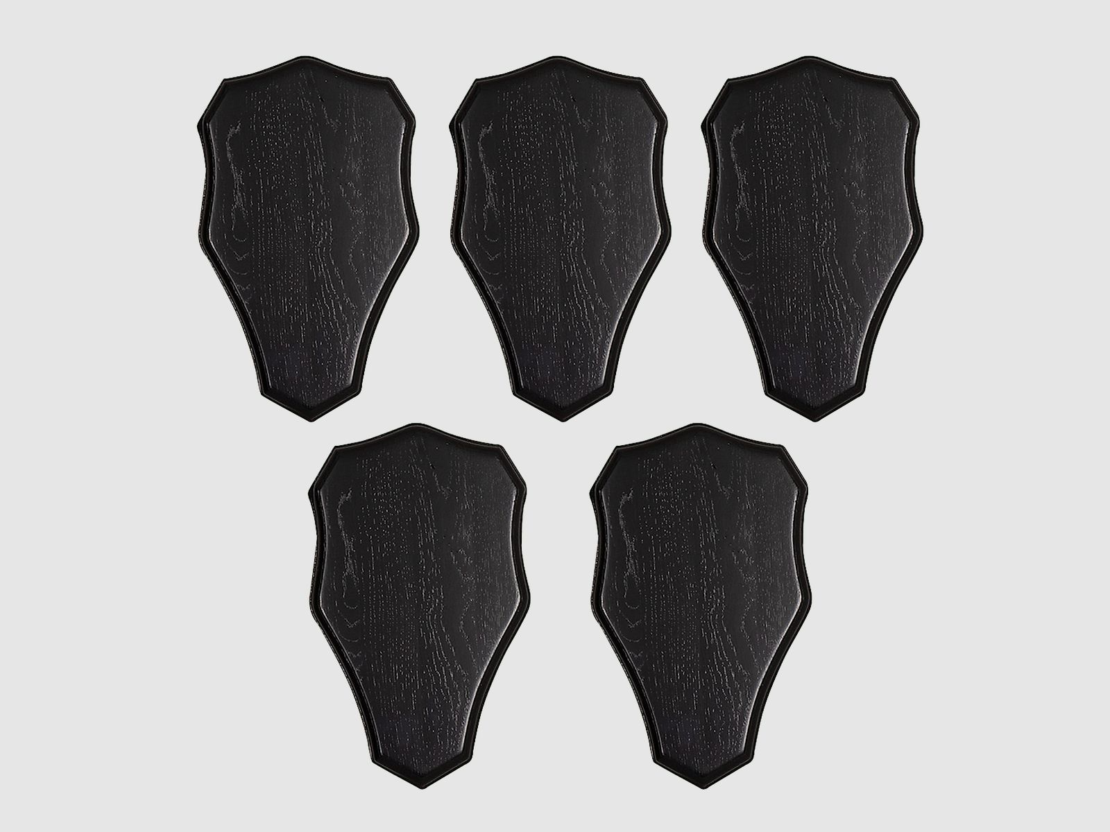 5etta Trophäenschild Hirsch dunkles Eichenfurnier, 5er-Pack