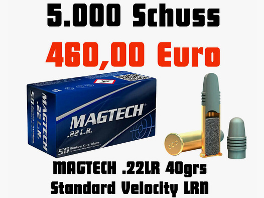 Magtech Standard Velocity LRN 5000 rounds