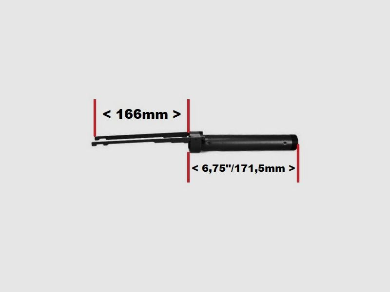 Repetierführung 6,75" schwarz Flinte 500/590/Mav88, Bild 2 von 2