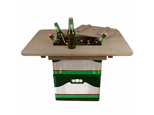BIERKISTENTISCH > Tischaufsatz aus Holz für Getränke/Bierkasten 57x78x11cm | Drückjagd oder Party ..