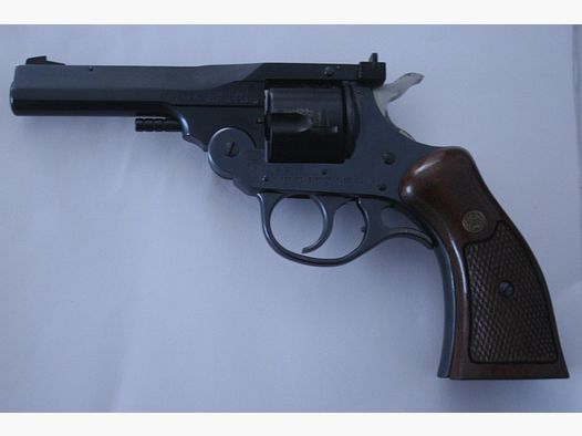 Super seltener Harrington & Richardson Kipplaufrevolver Ganzstahl von Cal. 22 auf 9mm Platz umgebaut PTB 206