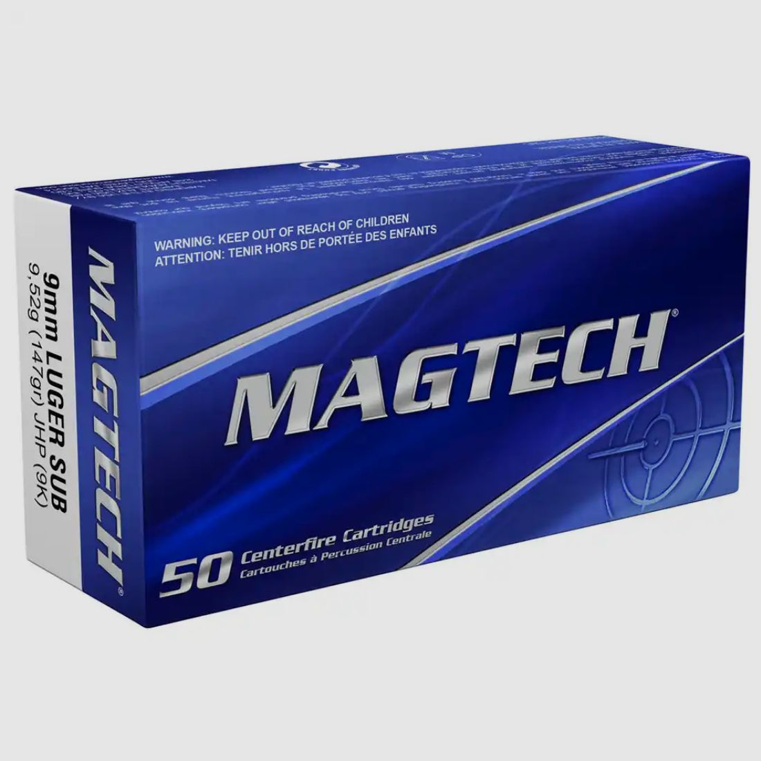 Magtech 9 mm Luger JHP 9,5g  147grs Subsonic °°°°°°°°°°°°°°°°°°°°°°°°°