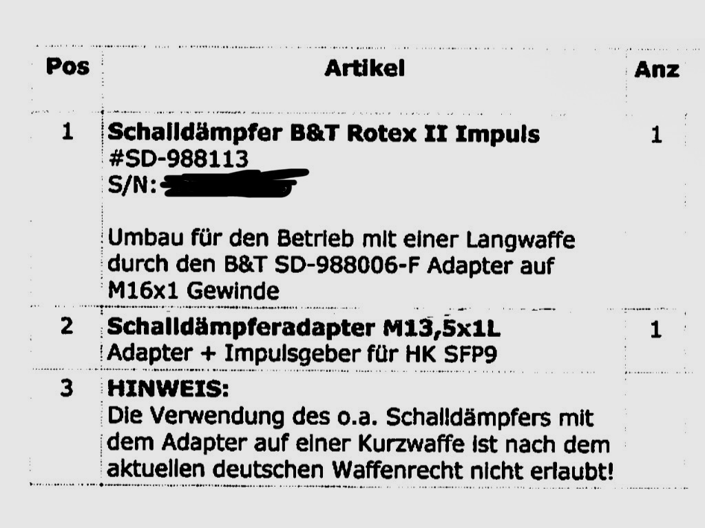 B&T Impuls-IIA Schalldämpfer 9mm Para (Luger)