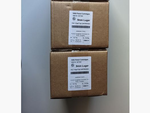 9mm Luger Geco "White Box" 115gr FMJ 2000 pezzi