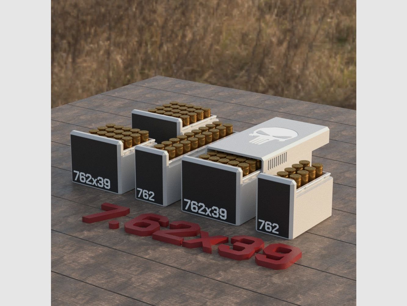 Filamelt Munitionsbox / Ammo 7.62x39 – Patronenbox für 50 Schuss, Made in Germany