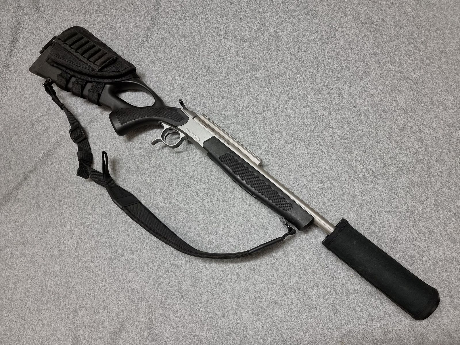 Bergara BA13 Stainless - .308 Winchester - Kipplaufbüchse - mit Stahlschiene, Neoprenriemen und Schafttasche