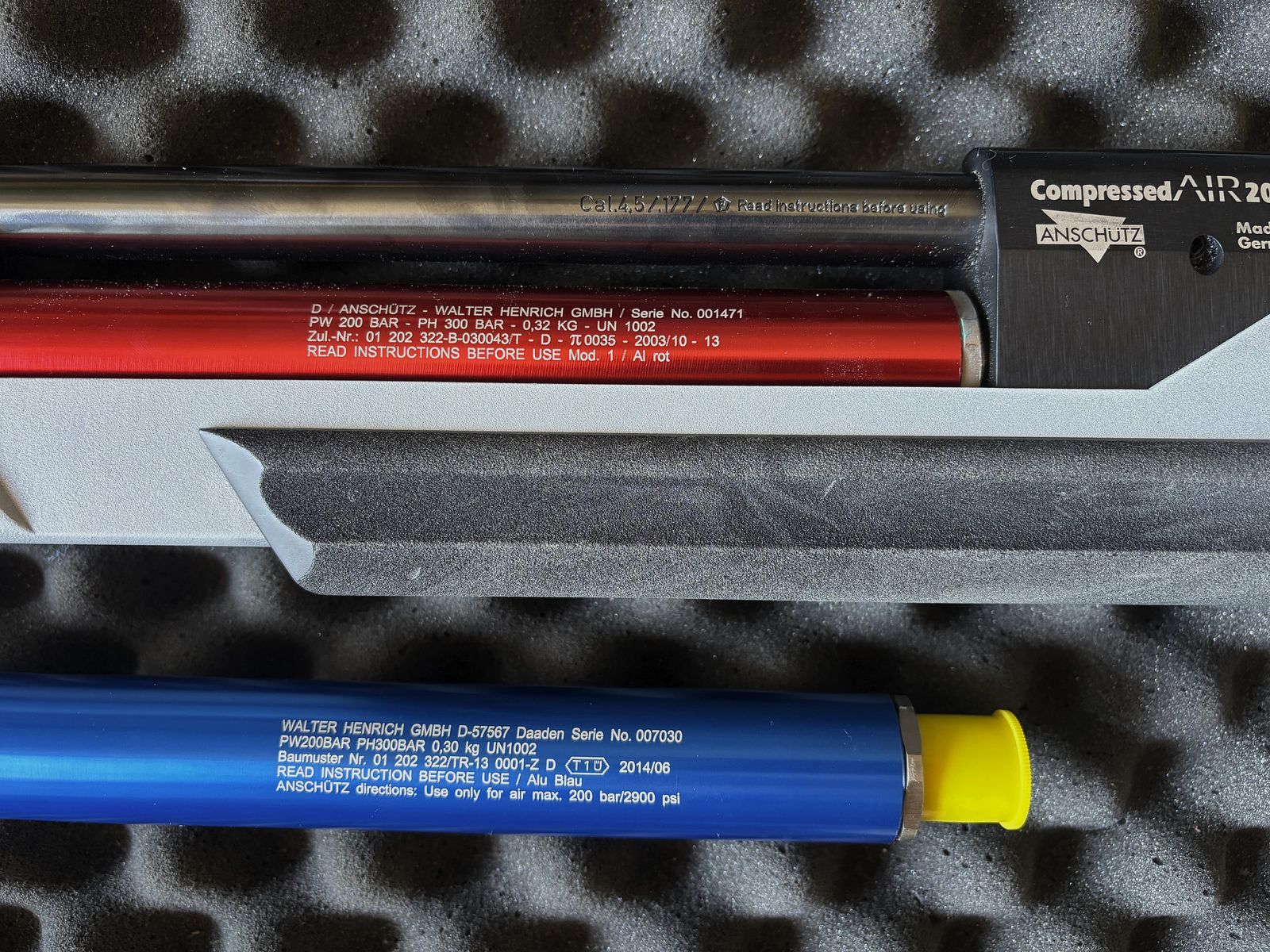 Luchtgeweer Anschütz Compressed Air 2002 - aluminium stock - incl. accessoires