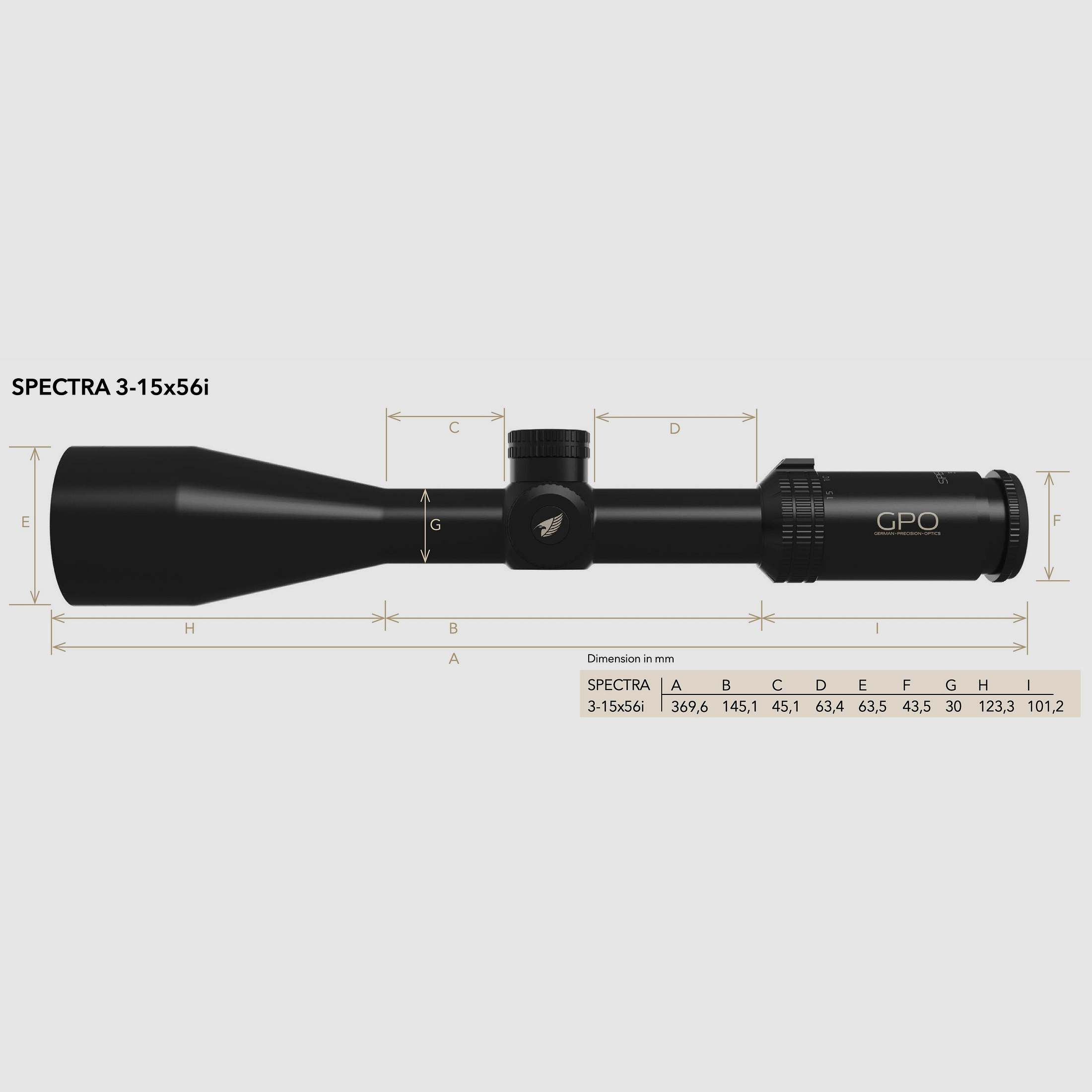 GPO RS560 Spectra 5x 3-15x56i Absehen G4i 2 Bildebene 51017015