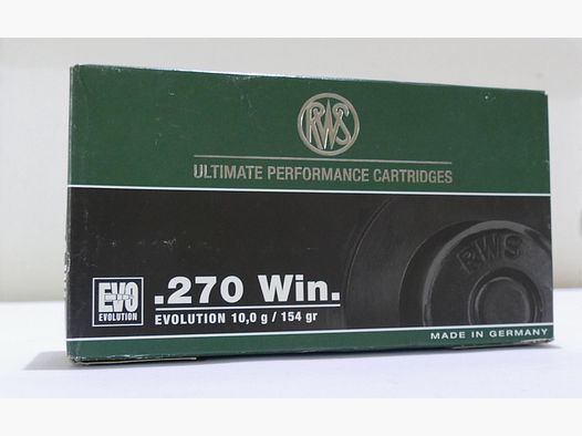 RWS .270Win Evolution 10,0g/154gr. Cartouches de fusil