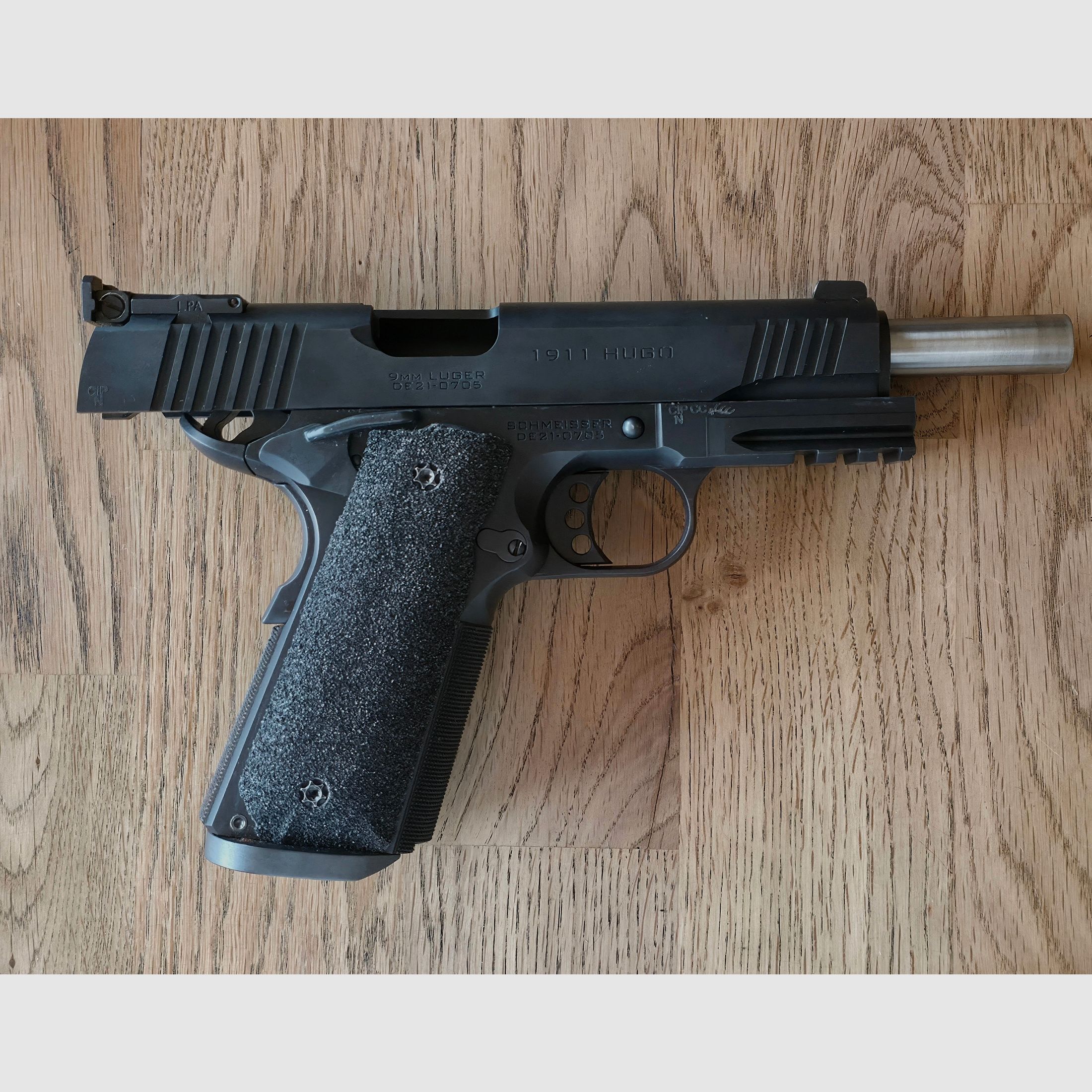 Schmeisser 1911 Hugo 5" 9mm – Paquete completo: BDMP y listo para caza – Estado excelente, imagen 5 de 6