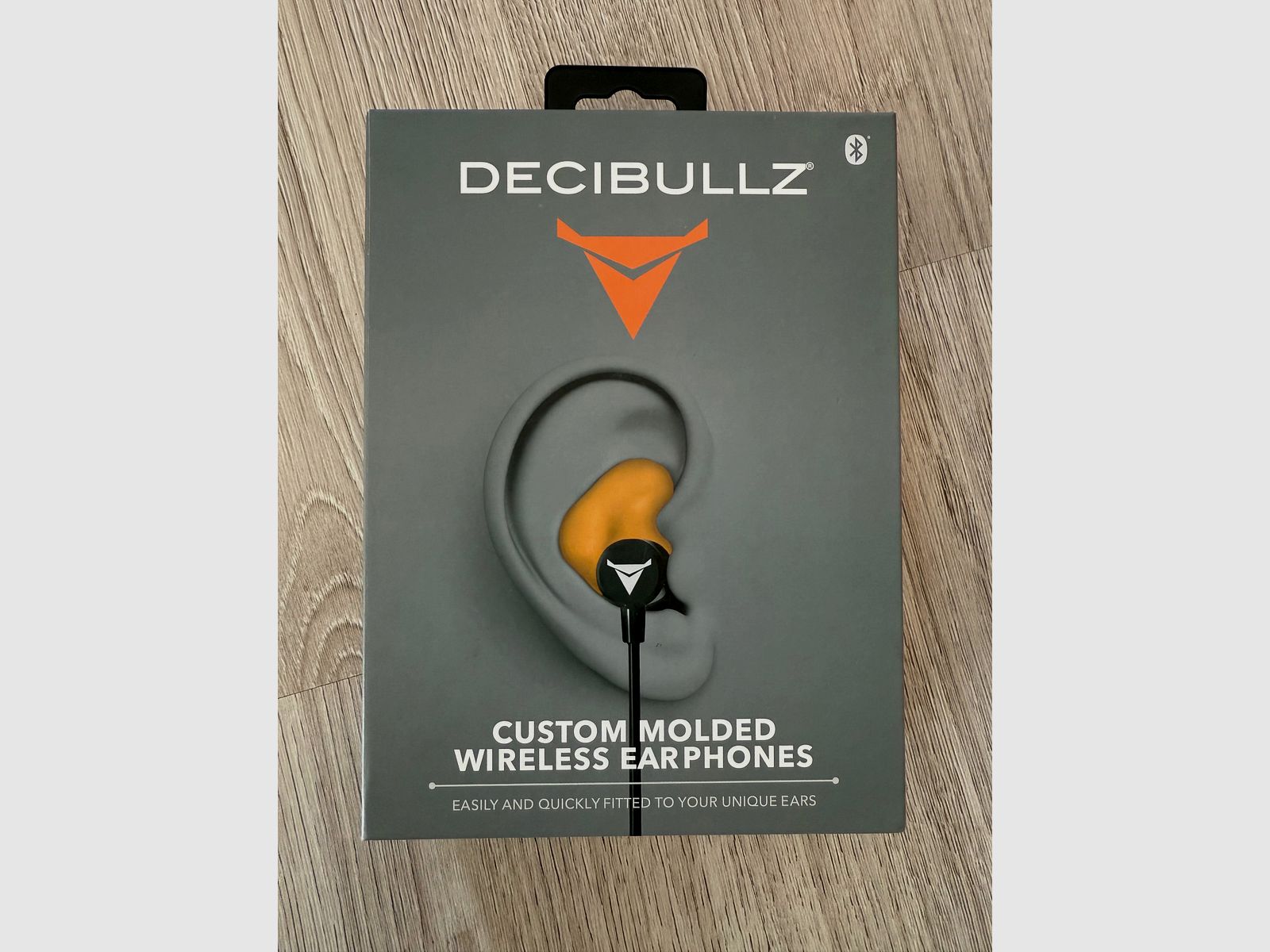 Gehörschutz elektronisch DECIBULLZ Wireless Orange anpassbar