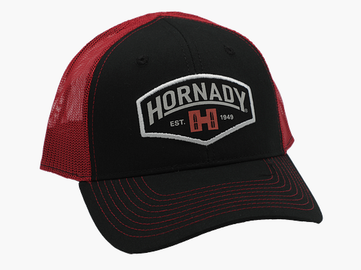 Gorra Hornady Shield Negra Roja Est. 1949