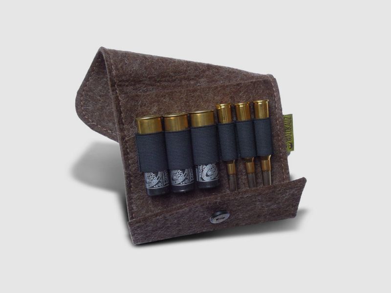 Ammunition case made of felt for combination rifle