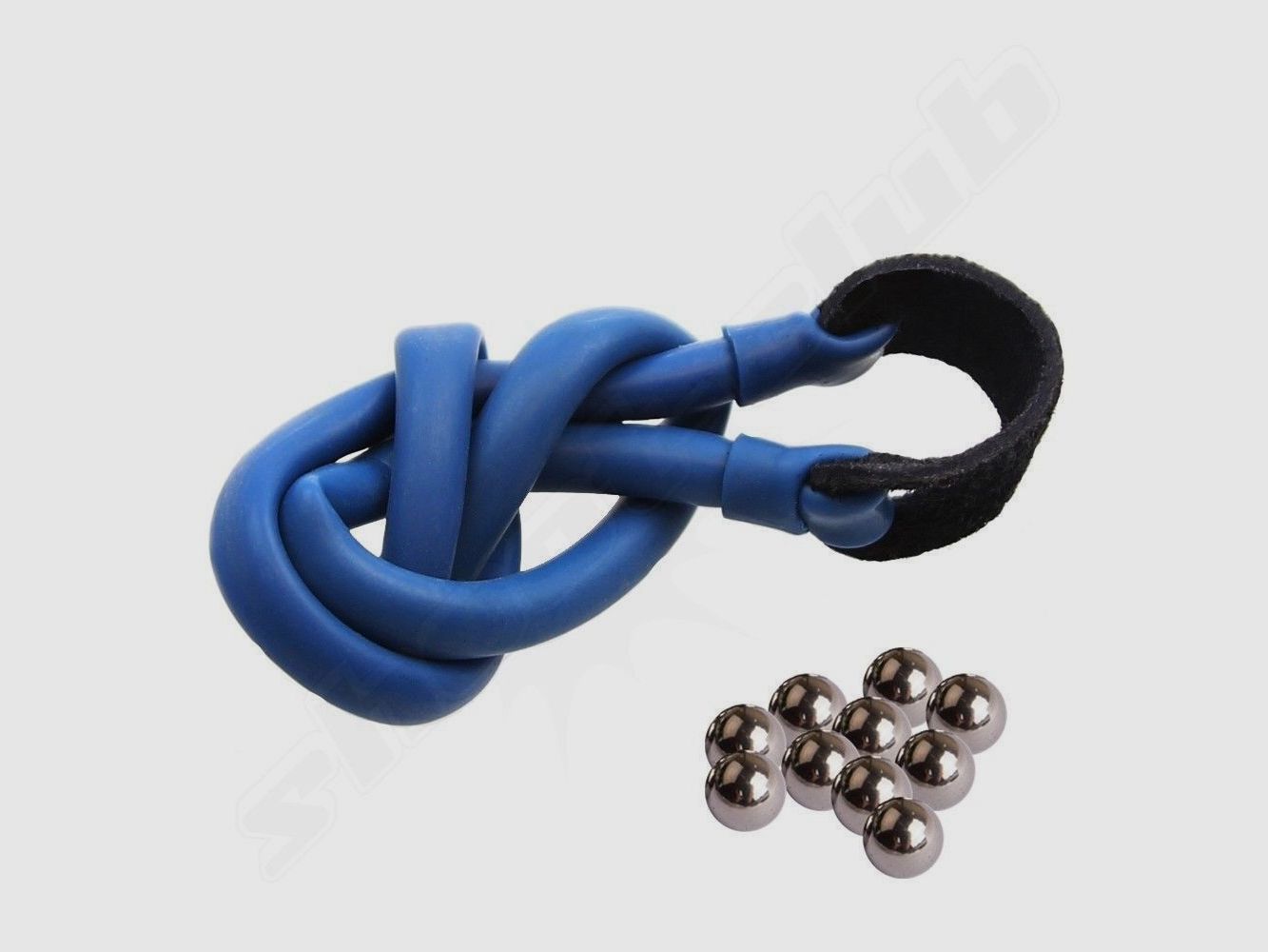 Ersatzgummi für Schleudern, blau, ShoXx inkl. 20 Stahlkugeln ø 8 mm