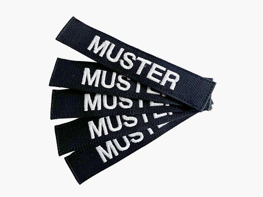 ASMC Namensbänder 5er Set schwarz weiß
