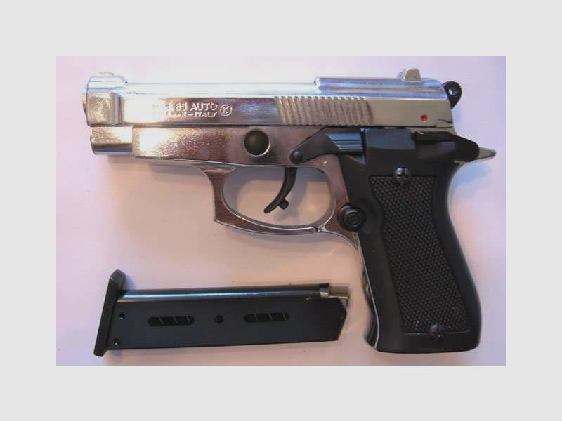 Kimar Pistole Beretta 85 Nickel Kal. 8 mm Platzpatronen, Bild 2 von 2
