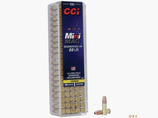 Balle 22 LR Cci Mini Mag Segmented Hp – 40Gr