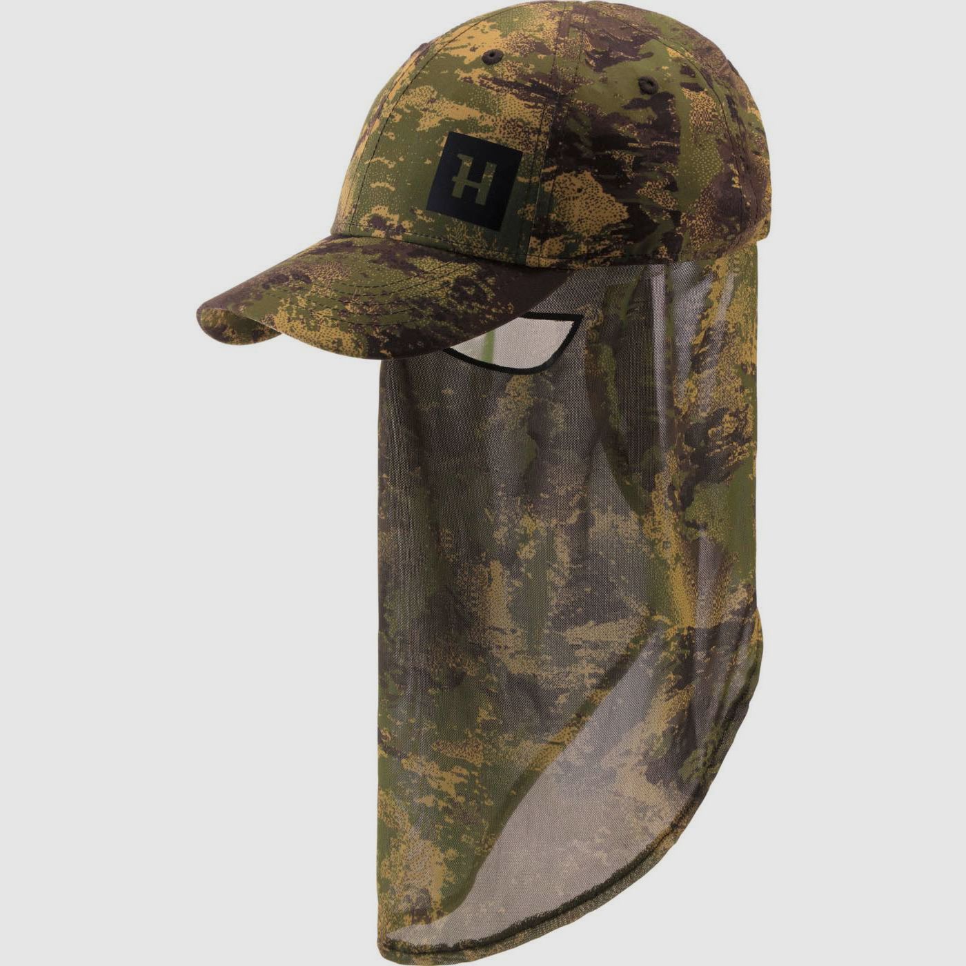 Härkila Cap Deer Stalker mit Tarnnetz Forest green