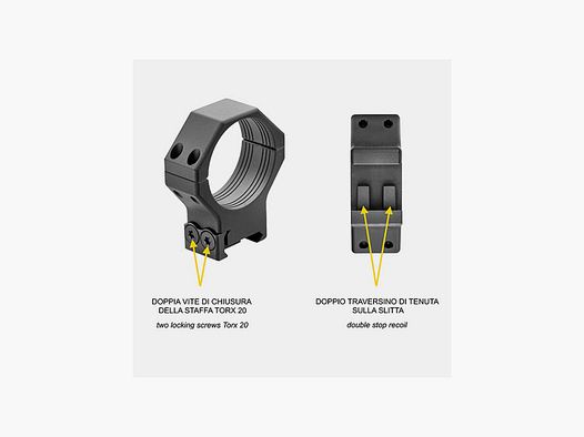 CONTESSA LIGHT PICATINNY RINGE LIGHT PICATINNY RINGE BASSI ø1” H 8 MM