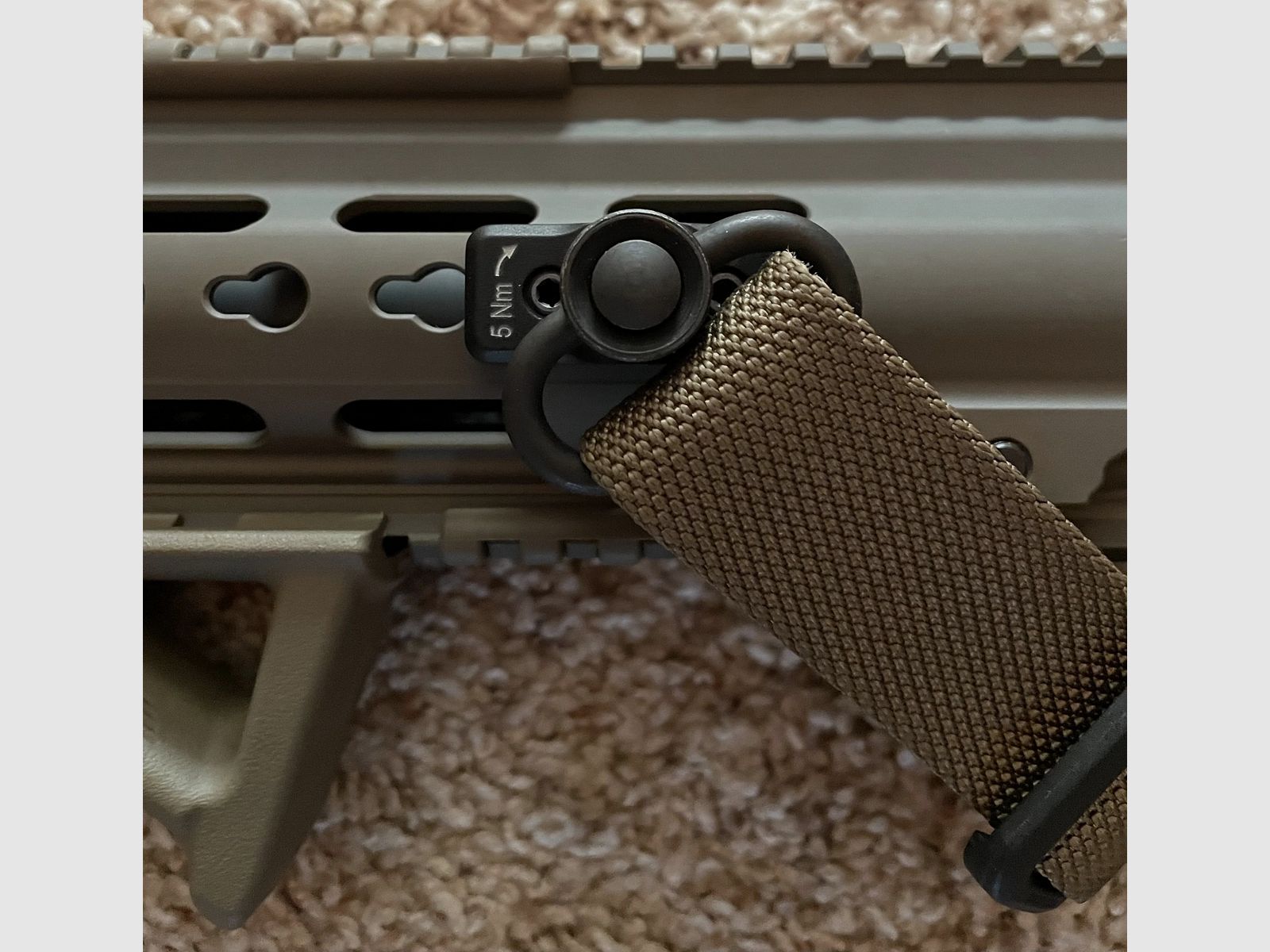 Adattatore QD FlushCup HK per protezione delle mani Hkey SlimLine - NUOVO - Heckler & Koch Mr223 Mr308 Sp5 HK243 G95k Cinghia