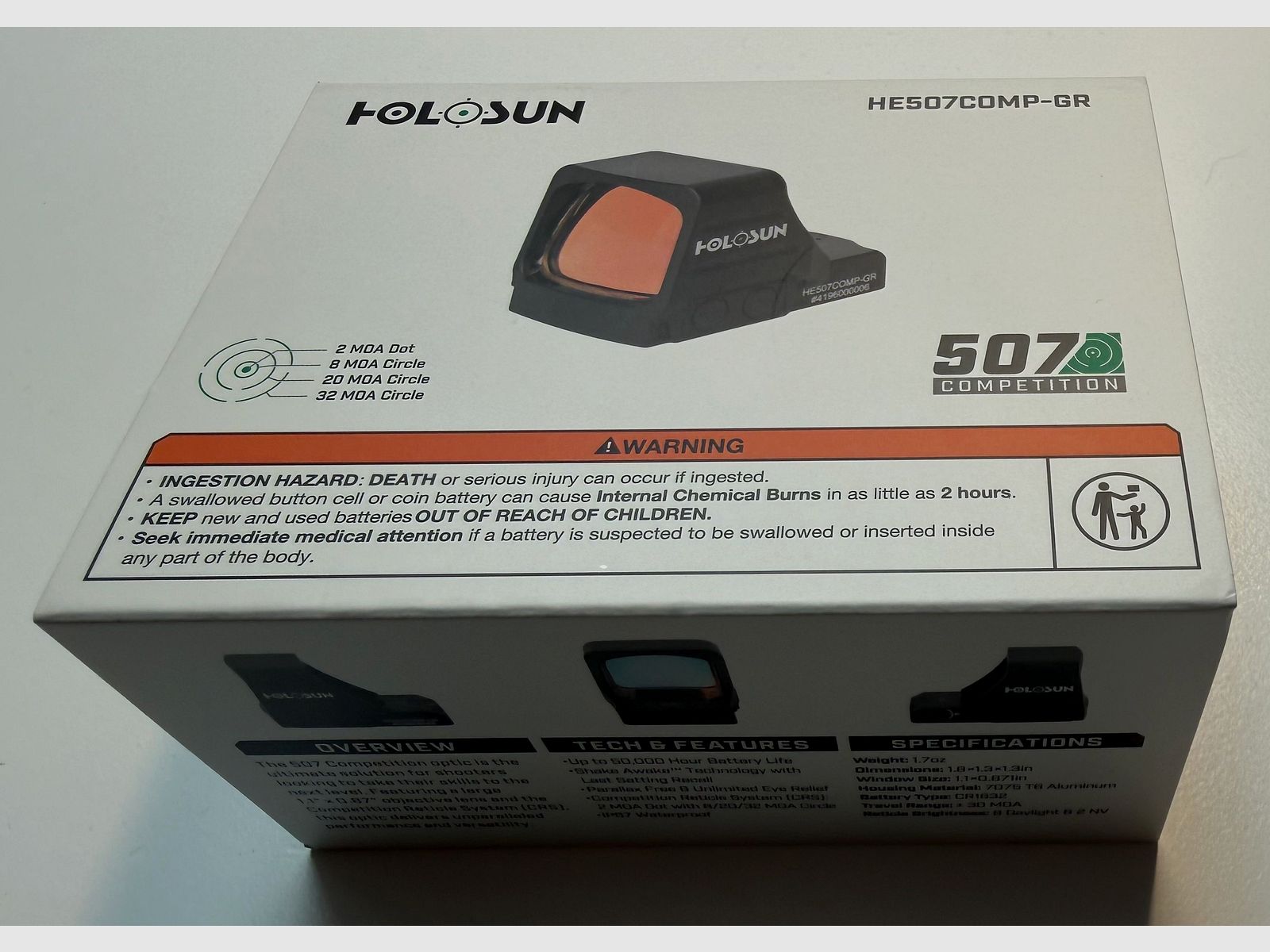 Holosun HE 507 COMP - GR, red dot sight - Green - LIKE NEW