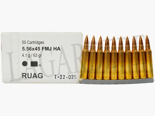 RUAG FMJ HA 63 GRS (Patrone mit Geschoss)