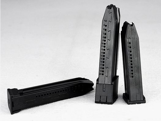 Heckler & Koch 9mm-Magazine für SFP9 20 Schuss für: P30, P30L, SFP9, mit schwarzem Boden