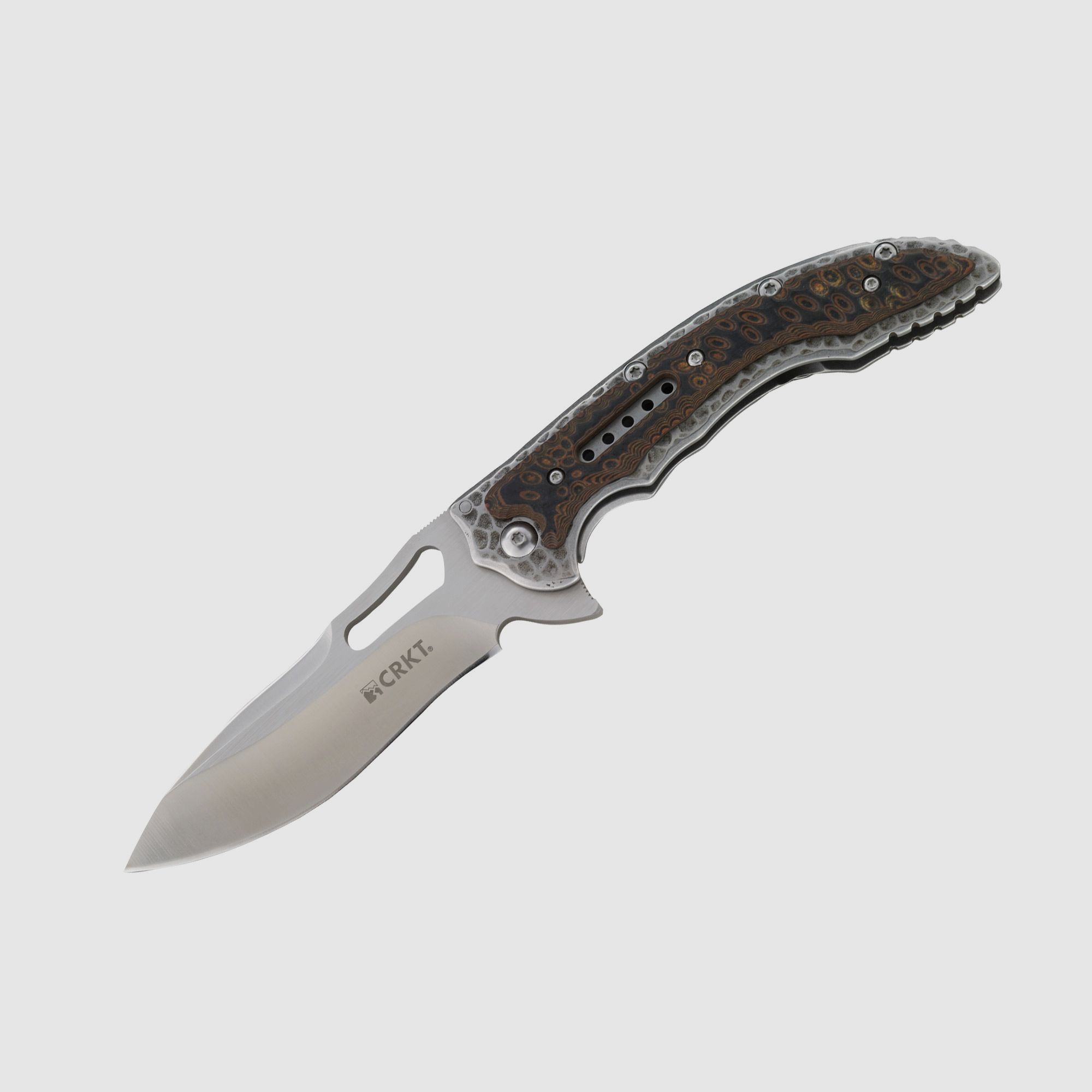 Taschenmesser Fossil mit glatter Klinge Messermacher Flavio Ikoma