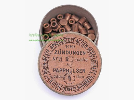 Rhein.-Westf.-Sprengstoff-A.G. Amorces de fusil à plomb pour collectionneurs n° VI