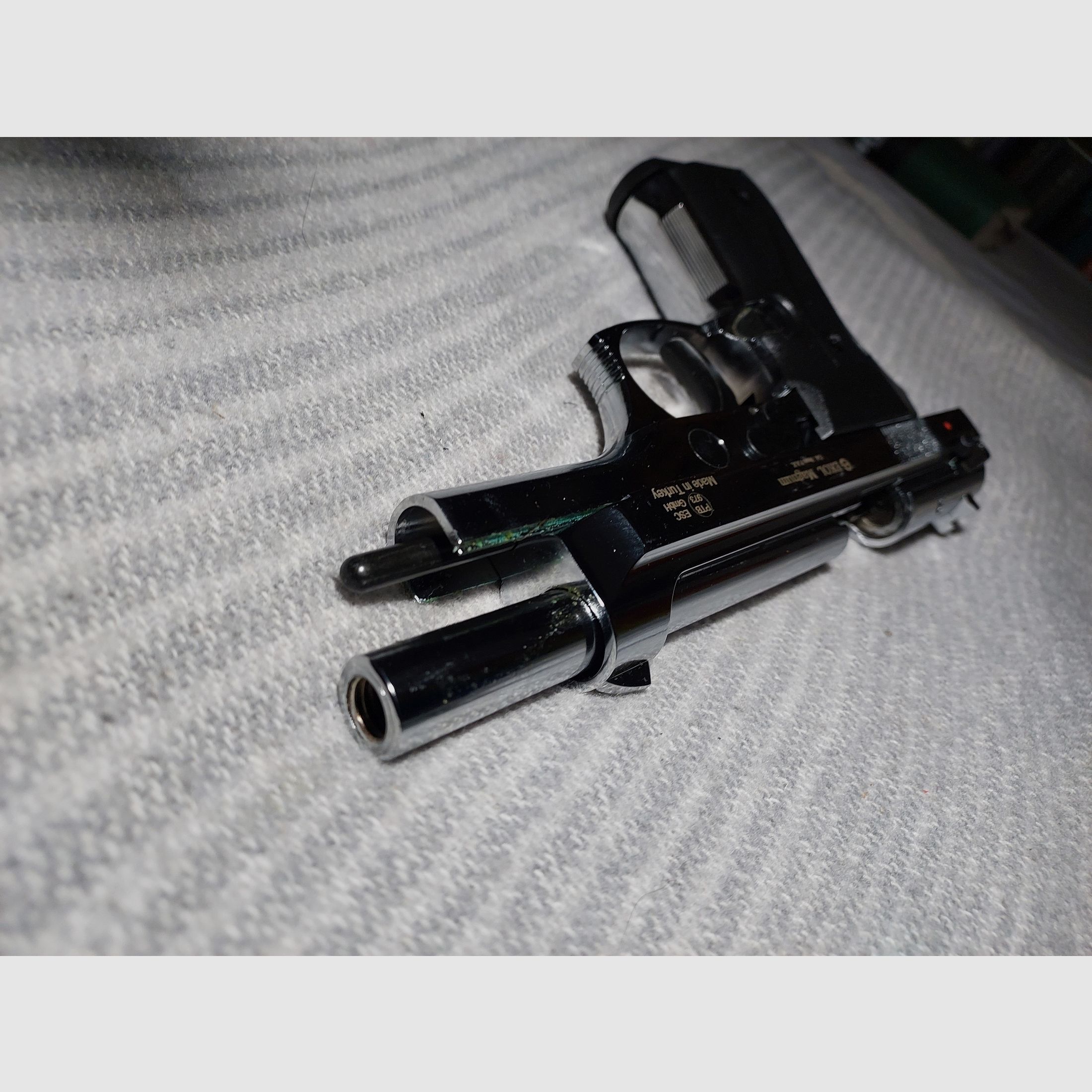 Ekol Firat Magnum pistolet de défense chromé cal. 9mm P.A.K. (PTB 973) comme neuf !