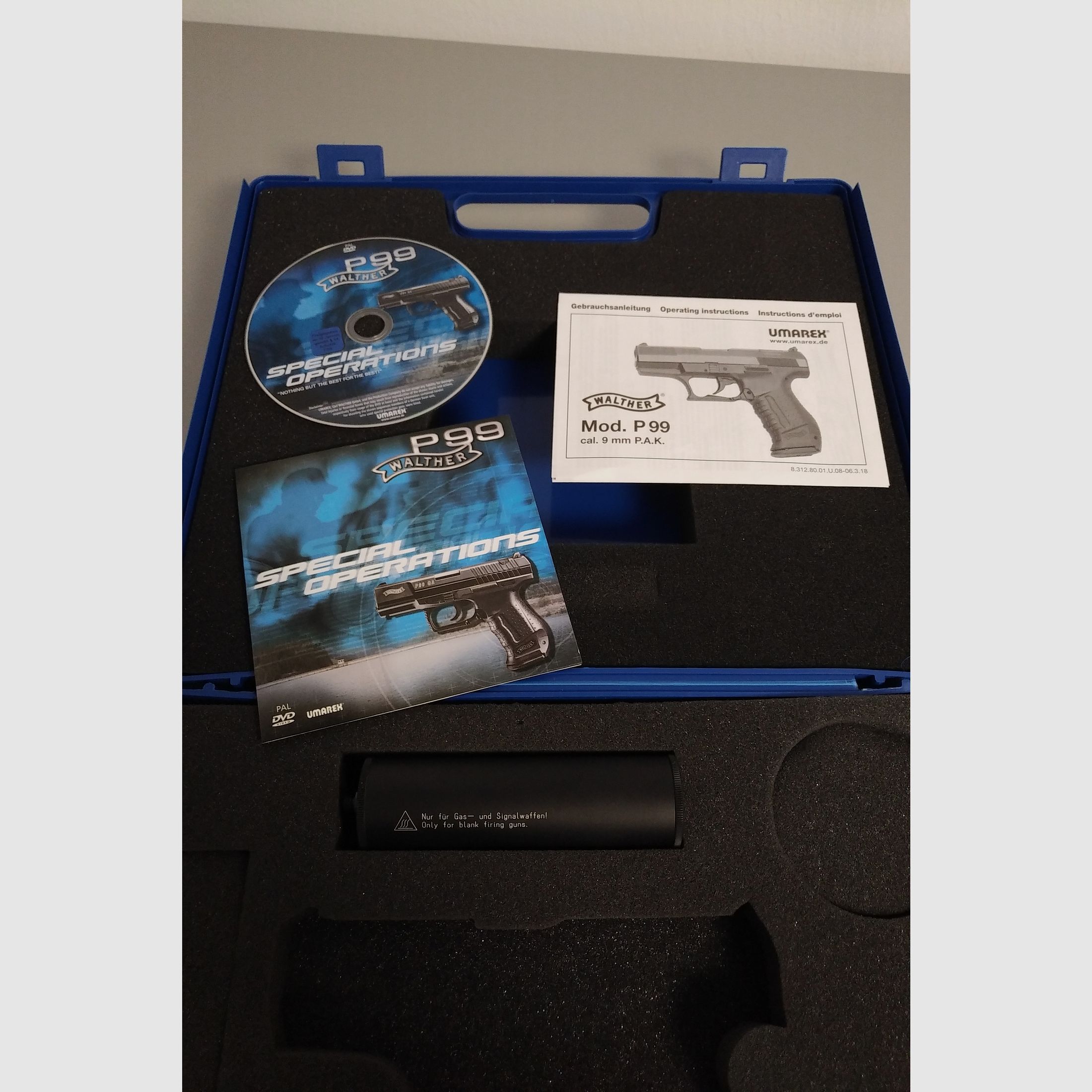 Walther 2006 P99 PAK Gas Signal 007 Special Operations PTB 762 James Bond Limited Edition 0202/1000