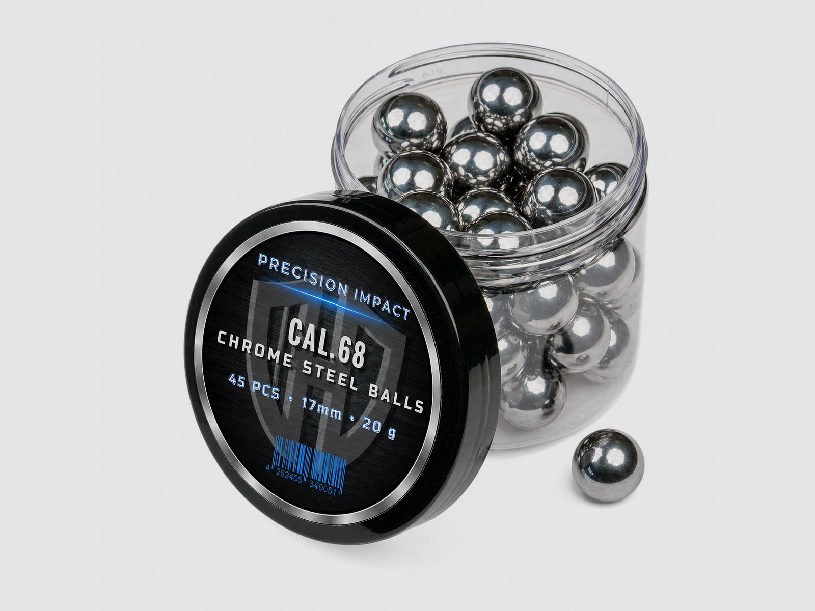 45x CHROM STALEN BALLEN CAL.68 | PRECISION IMPACT | HDS68 | HDX68 | TC 68 | Pistelle X-68 | 20g
