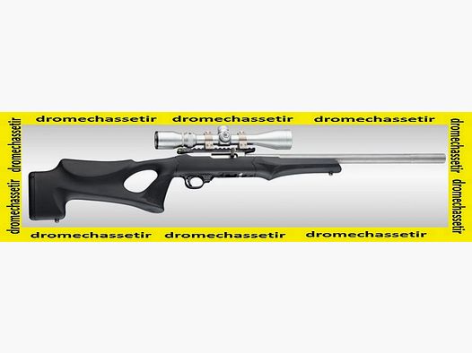Crosse Polymere Rubber Grip Hogue a trou de pouce pour Ruger 10/22, noir