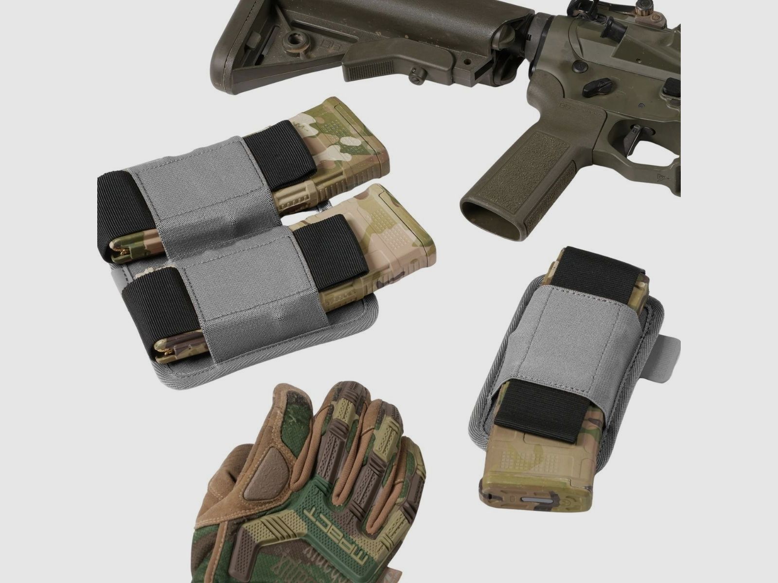 Savior – Magazijnhouder voor AR-15/AK-47, 1 vak – Groen – MP-TNS-RIFX1-OG, afbeelding 4 van 5