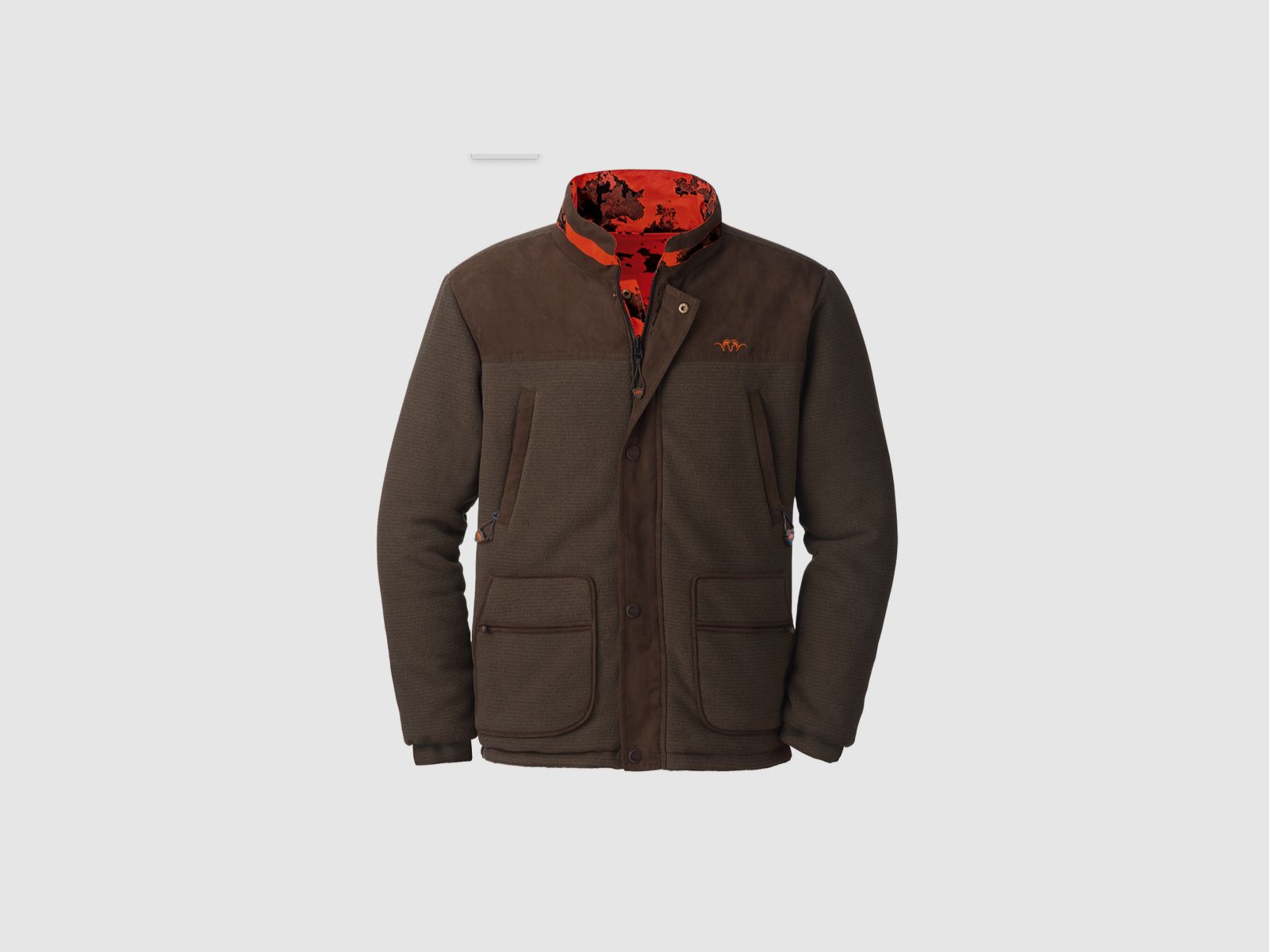BLASER Fleece Camo Wende Jacke Schlamm Braun