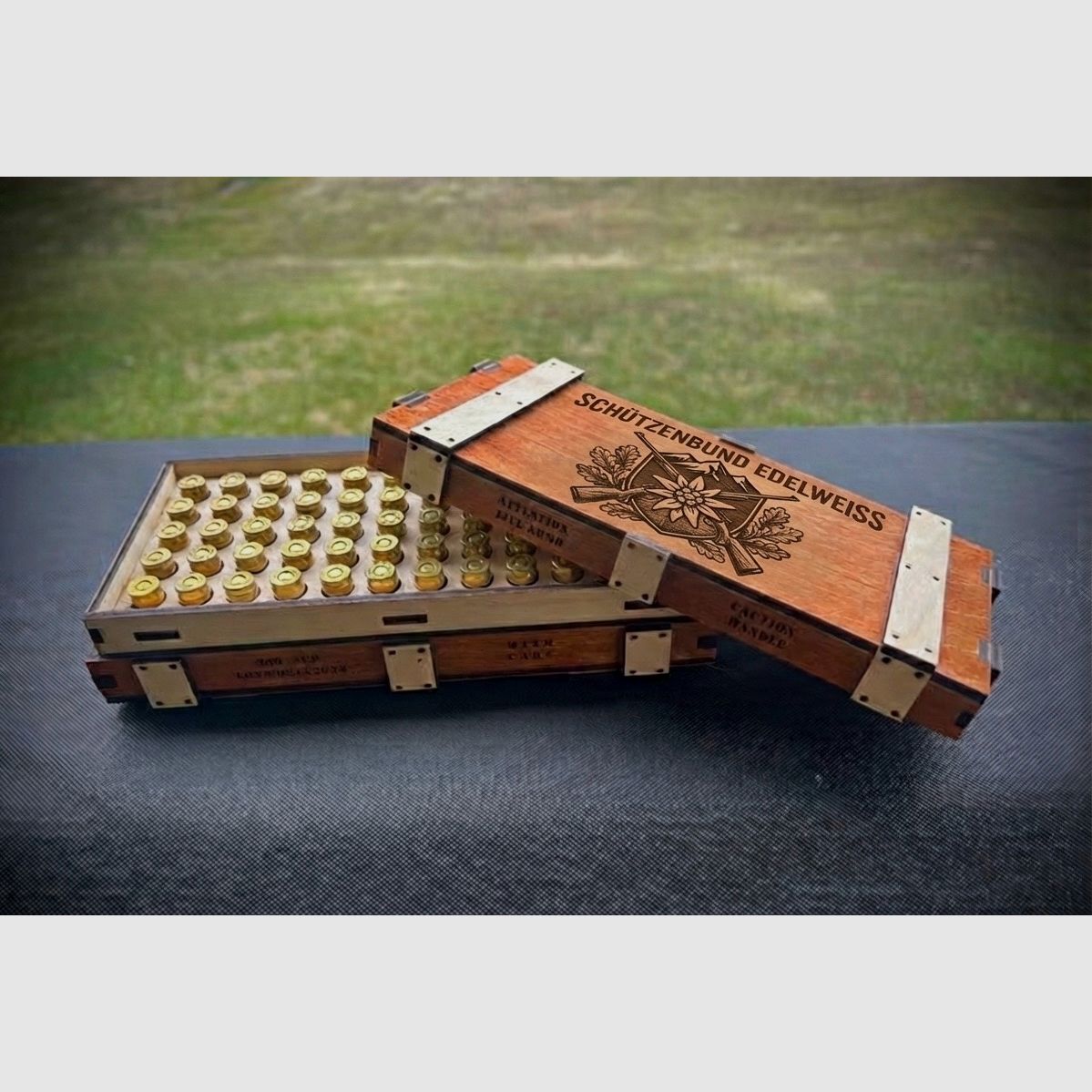 High-quality wooden ammunition box