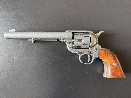 Deko Revolver US Kavalleriecolt Denix Colt .45 Peacemaker USA 1873, gris ancien