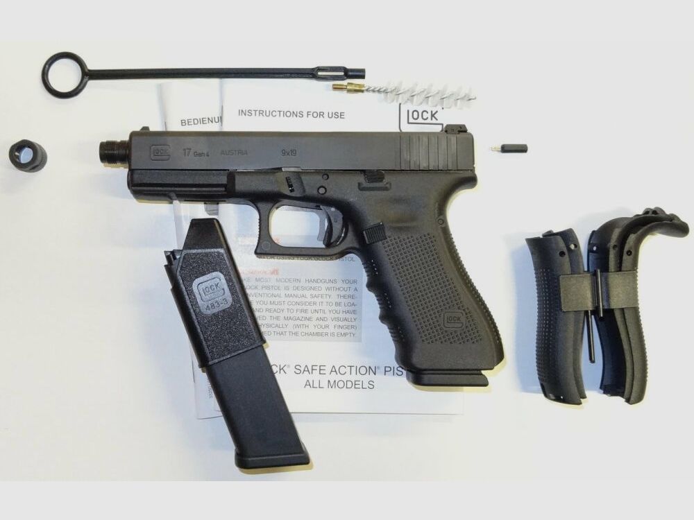 Glock 17 Gen 4 mit Gewindelauf M13,5 links