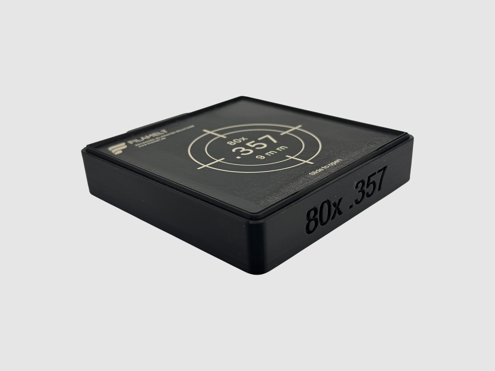 Diabolo-Box für 80x .357 / 9 mm – Praktisch, stapelbar, wiederverwendbar. Matchbox