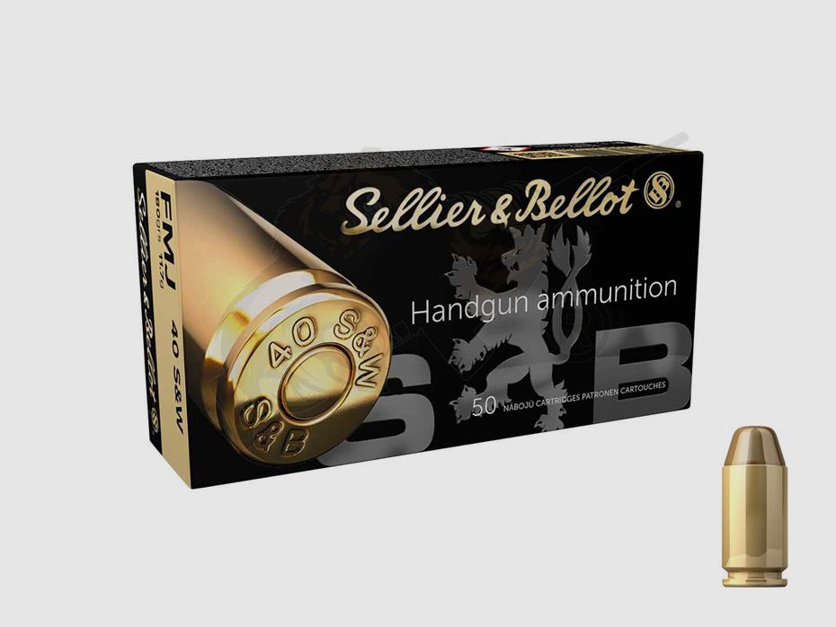 Patronen .40 S&W Vollmantel 11,66g/180grs. - Sellier & Bellot