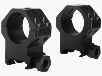 Weaver Tactical 4-Hole Skeleton Weaver-Style Ring nero opaco 25,4mm extra alto, BH 13,21mm