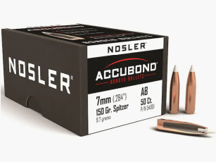 Proiettile Nosler 7mm/.284 Accubond 150GR Bonded Tipped Boat Tail 50 pezzi