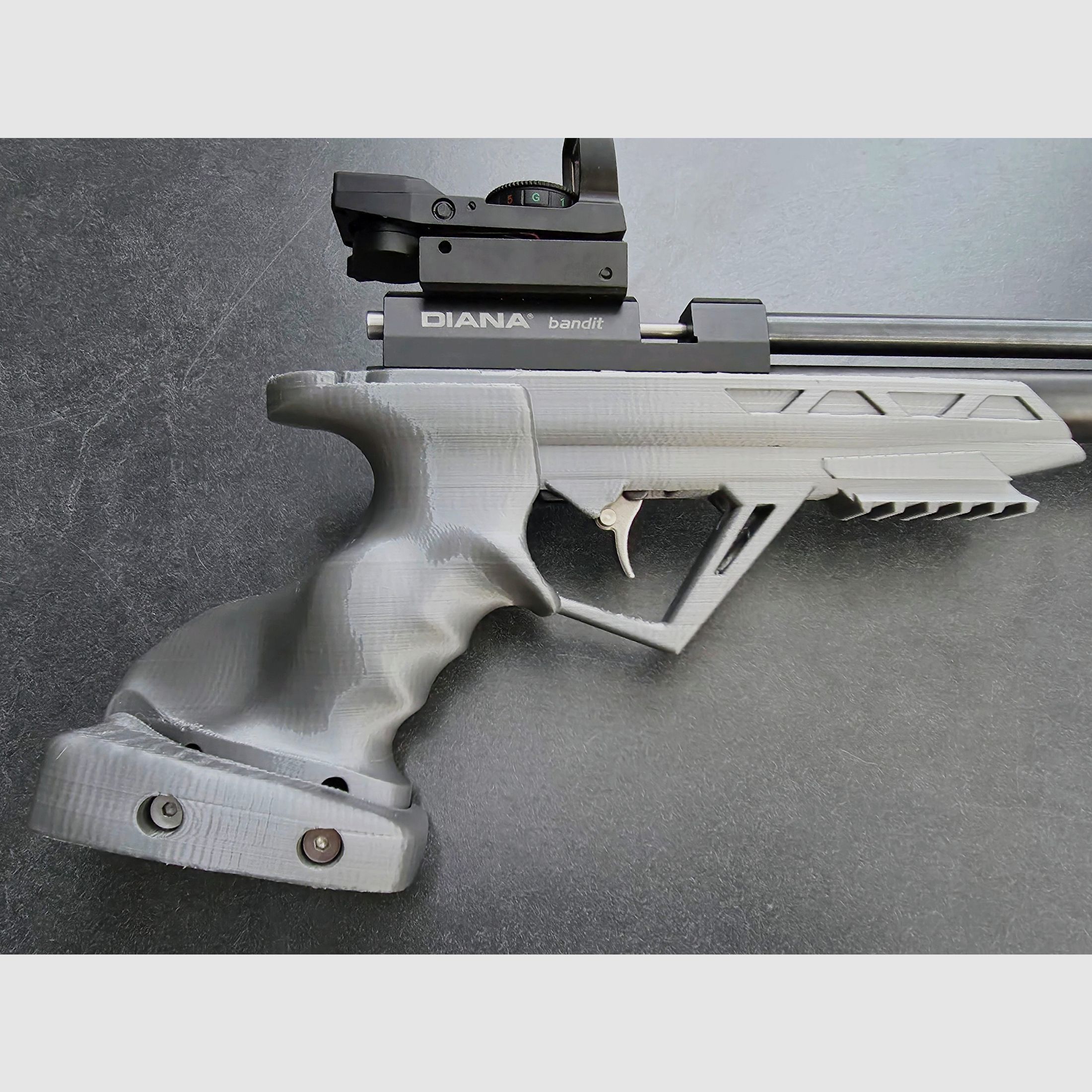Matchgriff für Diana Chaser Bandit Airbug PETG schwarz oder silber, Bild 6 von 7