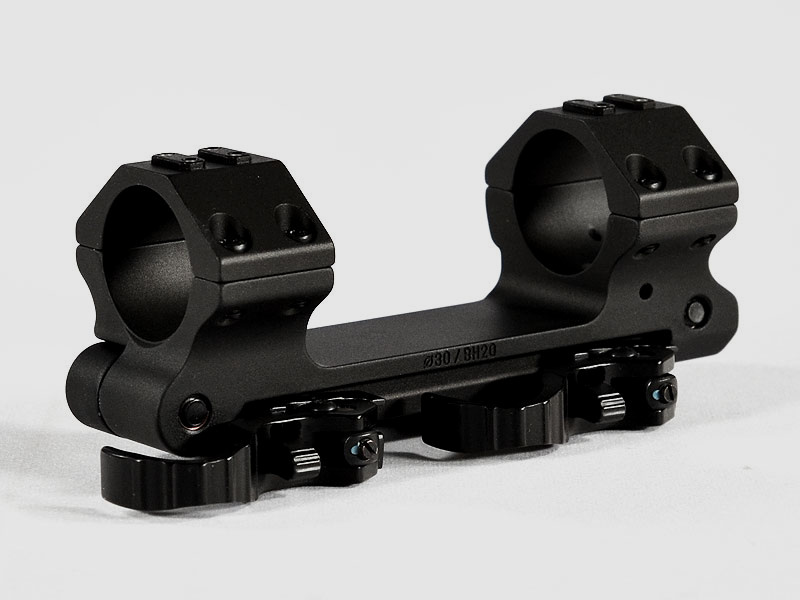 ERATAC block mount with adjustable forward tilt, quick release lever ø 34 mm + 20 mm height (0-20 mrad forward tilt), 351 g