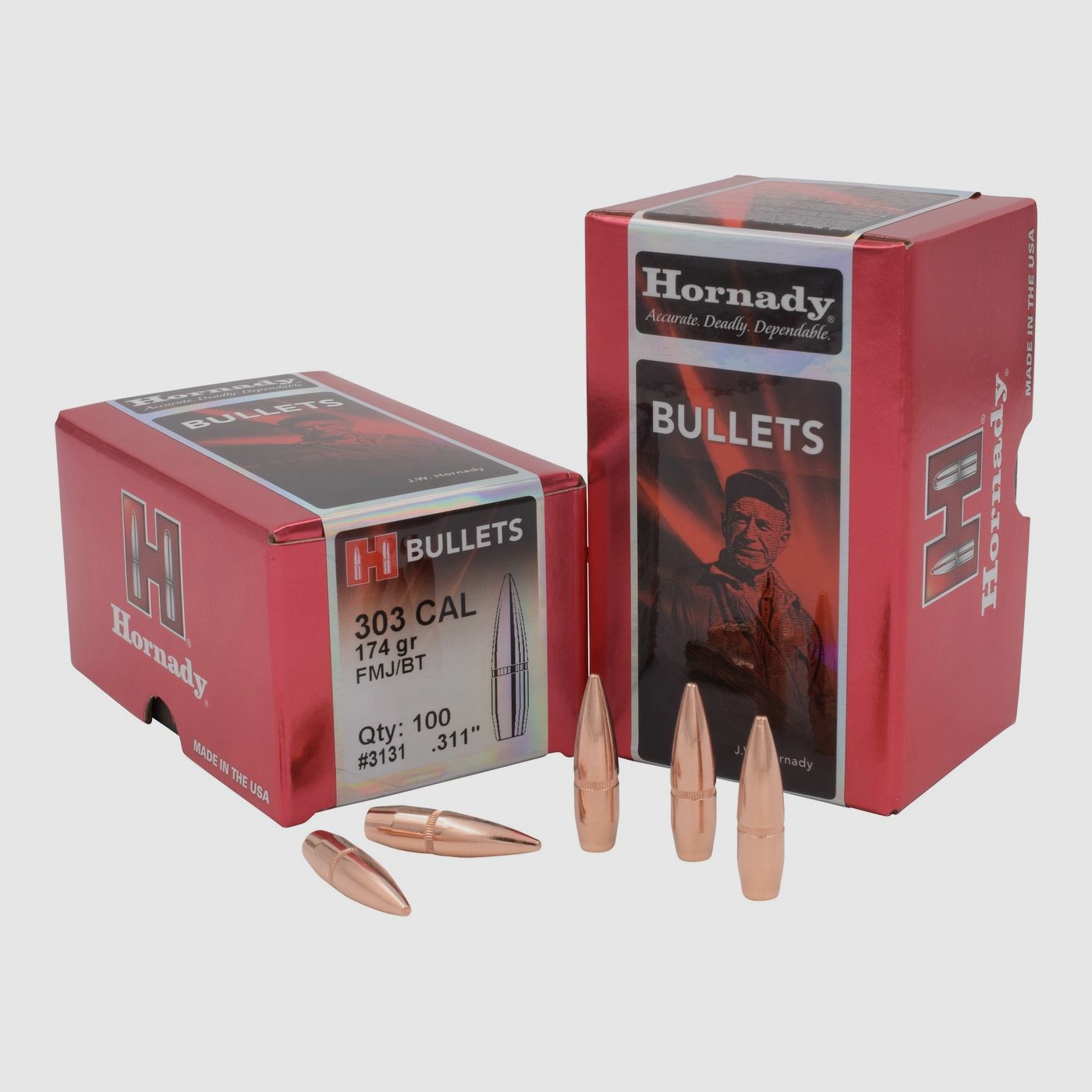 Hornady BULLETS .303/.311 174GR FMJ-BT SP – 100 Stk.